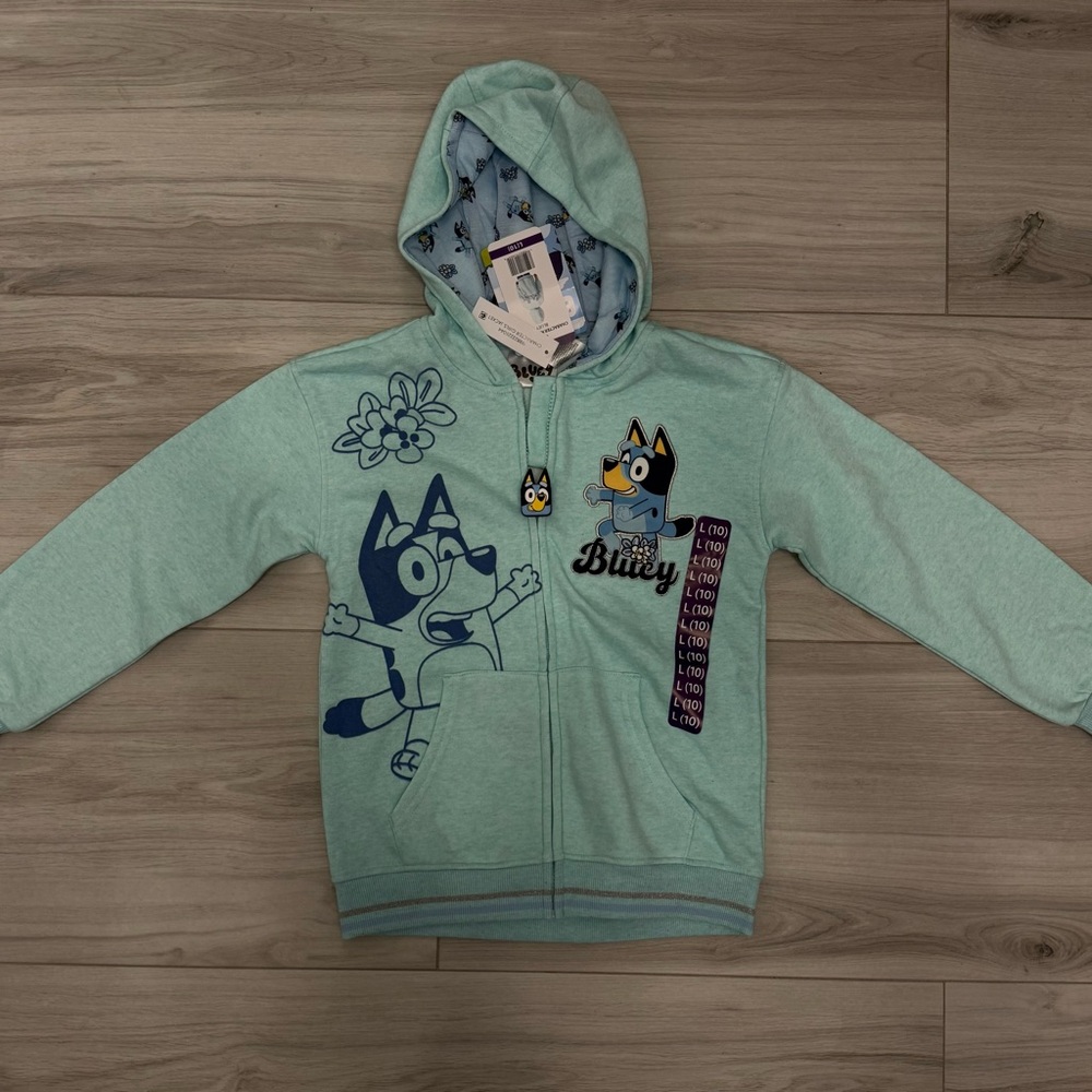Bluey Kids Hoodie - Mint Green